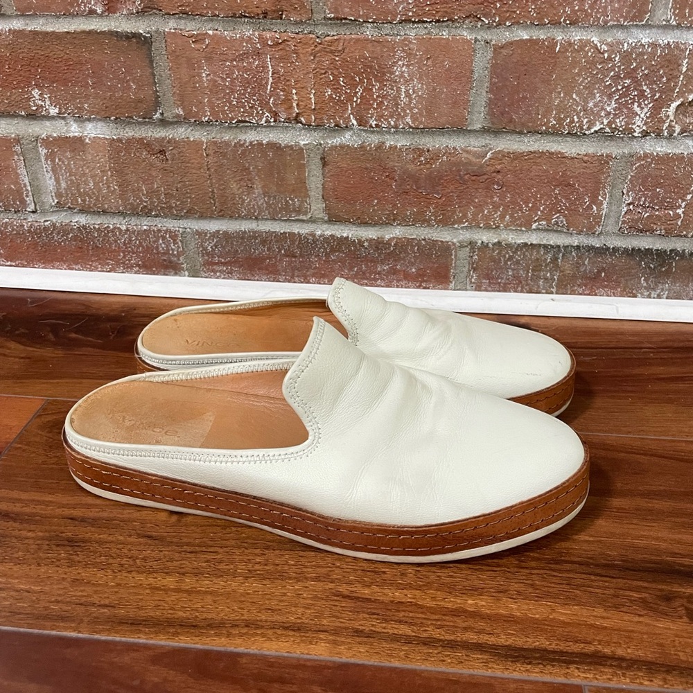 Vince Cream Slip-On Loafers